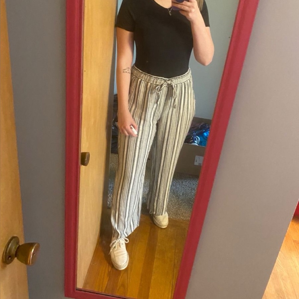 Striped Black and White Pants